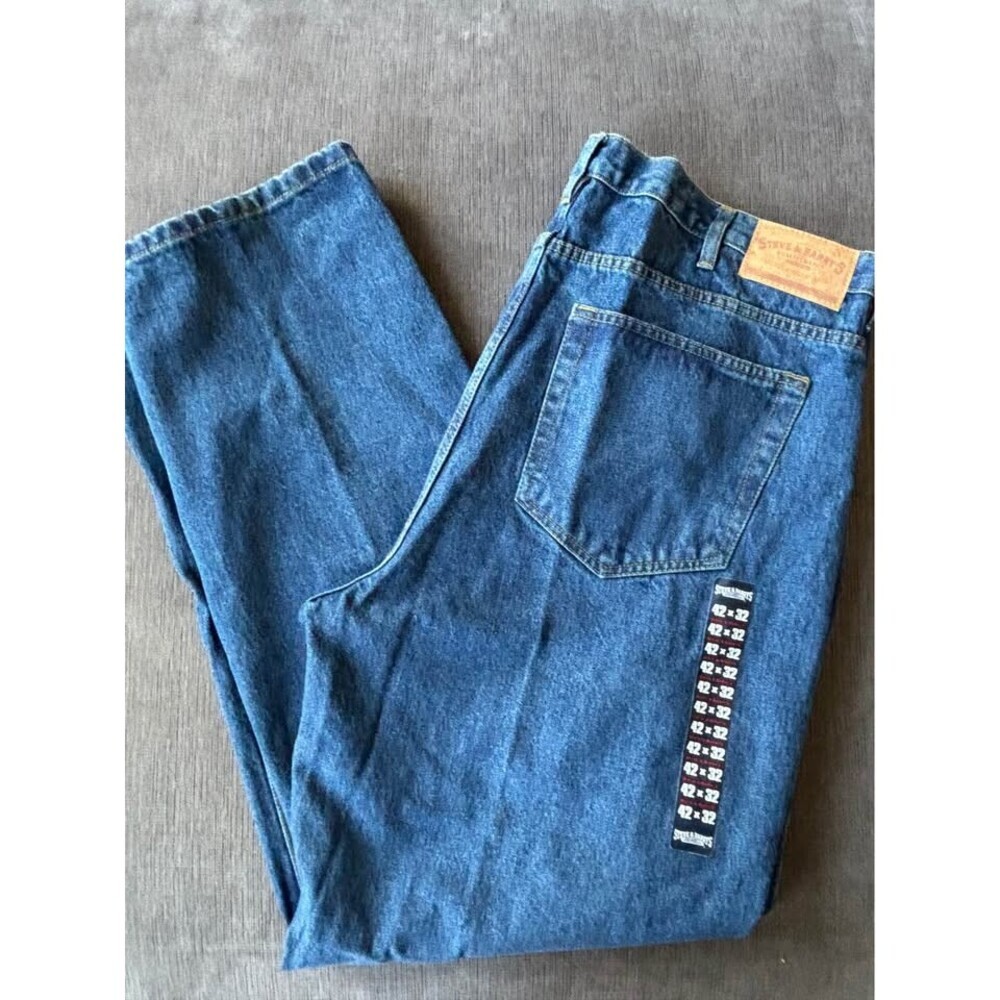 NWT Vtg Steve & Barrys Relaxed Fit Jeans Mens 42x32 Blue Denim Y2K Deadstock - Picture 3 of 6
